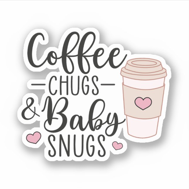 Adesivo Café Chugs e Bebês, Enfermeira NICU L&D (Frente)
