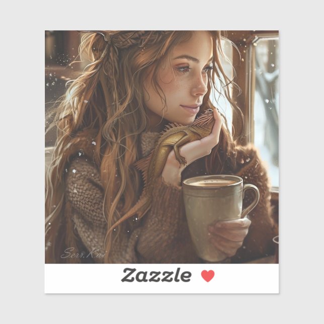 Adesivo Café com Vinheta Amigo (Folha)