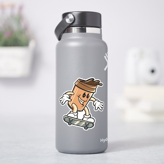 Adesivo Café de skate Xije Vinil de 4" (HidroFlask)