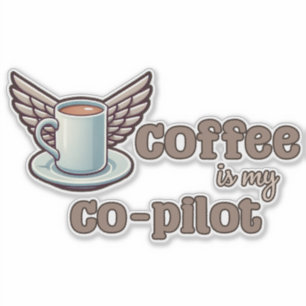 Adesivo Café é meu copiloto