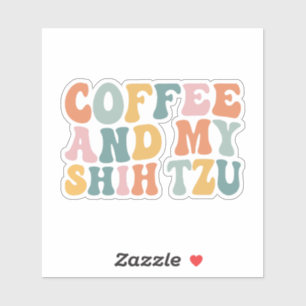 Adesivo Café e meu Tzu