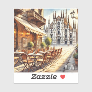 Adesivo Café em Milão Watercolor Painting Mug