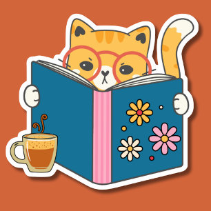 Adesivo Café, Gatos e à Prova de Água Clássica
