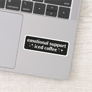 Adesivo Café gelado com suporte emocional