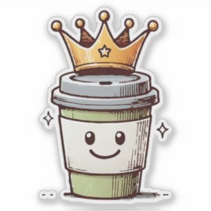 Adesivo Café King Kawaii