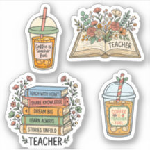 Café, Livros e Flores Estética para Professores |