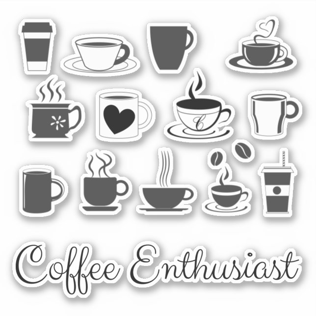 Adesivo Café para entusiastas do café - Estética (Frente)