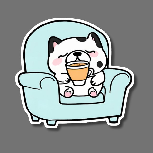 Adesivo Café Quebra Cão à Prova de Água (Criador carregado)