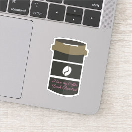Adesivo Café Torrado Escuro Amantes de Taça Nome Personali