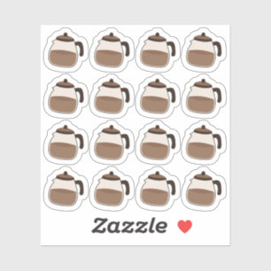 Adesivo Cafeteiras Decorativas para Planejador Bujo Café 