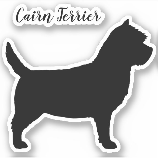 Adesivo Cairn Terrier Dog Silhouette Vinyl Sticker (Frente)