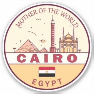 Adesivo Cairo Egypt Skyline Emblem
