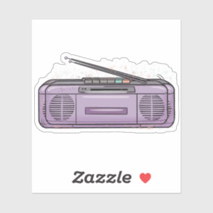 Adesivo Caixa de boom roxa