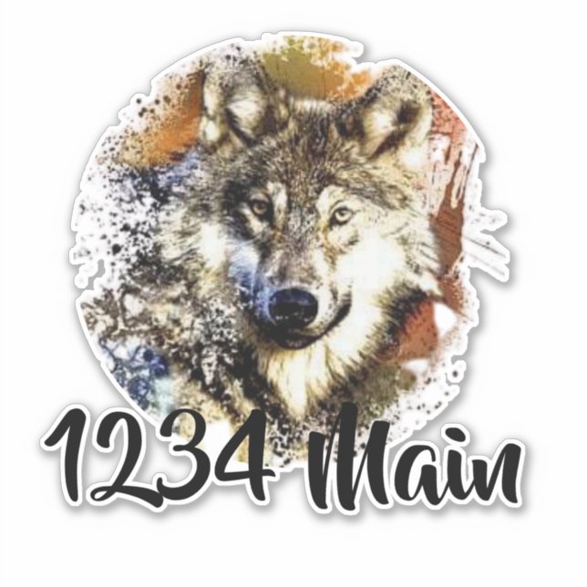 Adesivo Caixa de correio de Wolf (Frente)
