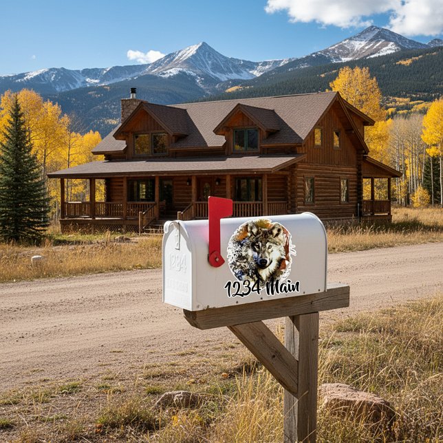 Adesivo Caixa de correio de Wolf (Criador carregado)