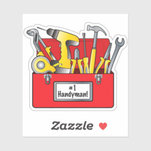 Adesivo Caixa de ferramentas: Trabalhador manual do númer