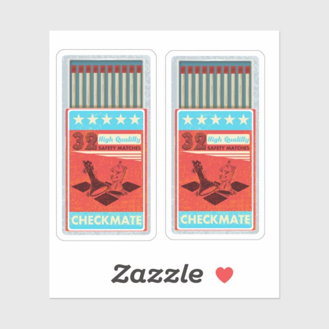 Adesivo Caixa retrorativa de fósforos de pop (Folha)