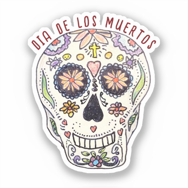 Adesivo Calavera Dia De Los Muertos (Frente)