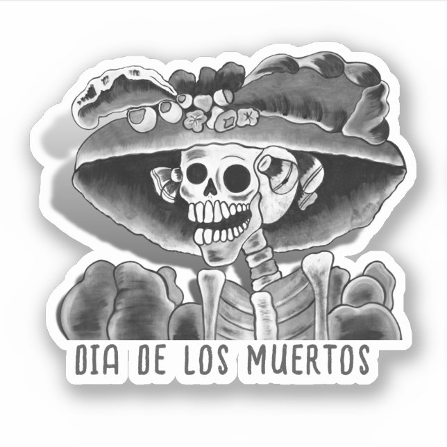 Adesivo Calavera Dia De Los Muertos (Frente)