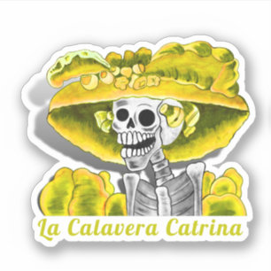 Adesivo Calavera Yellow Dia De Los Muertos