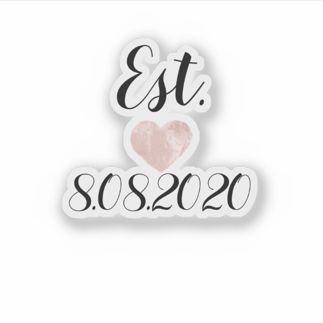 Adesivo Calçados Casamento Nome Decal Data Script Heart Ro (Frente)