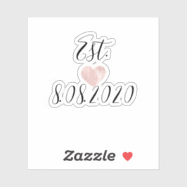 Adesivo Calçados Casamento Nome Decal Data Script Heart Ro