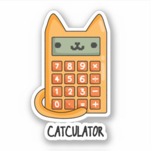 Adesivo Calculadora Funny de Gato