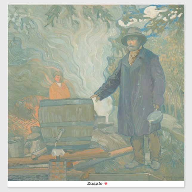 Adesivo Caldeira Branca de Moonshiners Florestais (Folha)