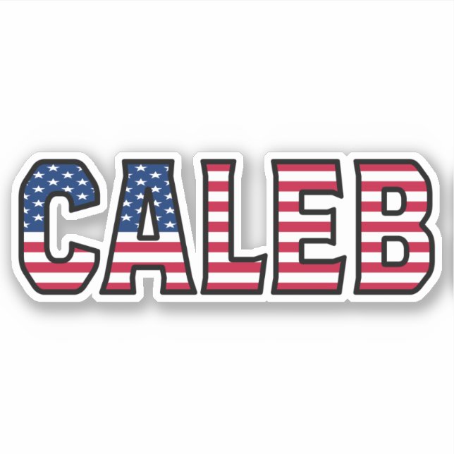 Adesivo Caleb Name Vorname USA Sticker Stickerset (Frente)