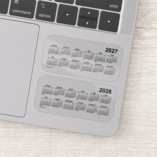 Adesivo Calendário 2027 Transparente 2028 por Janz (Detalhe)