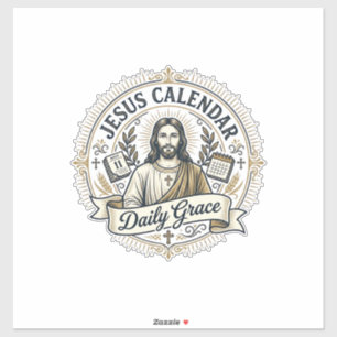 Adesivo Calendário de Jesus Graça Diária Calendário de Jes