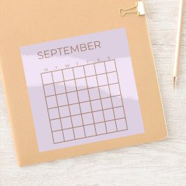 Adesivo Calendário de Setembro Não Atualizado Lilac para O