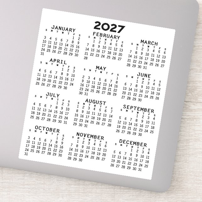 Adesivo Calendário de Visualização do Ano Completo - Básic (Detalhe)