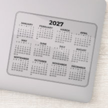 Calendário Horizontal Laptop Ano Inteiro 2027