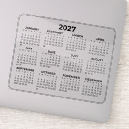 Adesivo Calendário Horizontal Laptop Ano Inteiro 2027