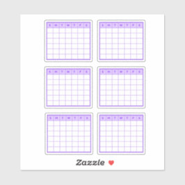 Adesivo Calendário Mensal Roxo