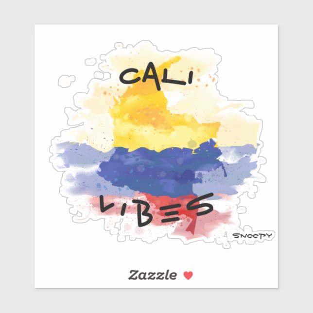 Adesivo Cali vibes Carro Sticker Colômbia Croquis (Folha)