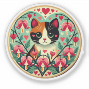 Adesivo Calico Cat Love