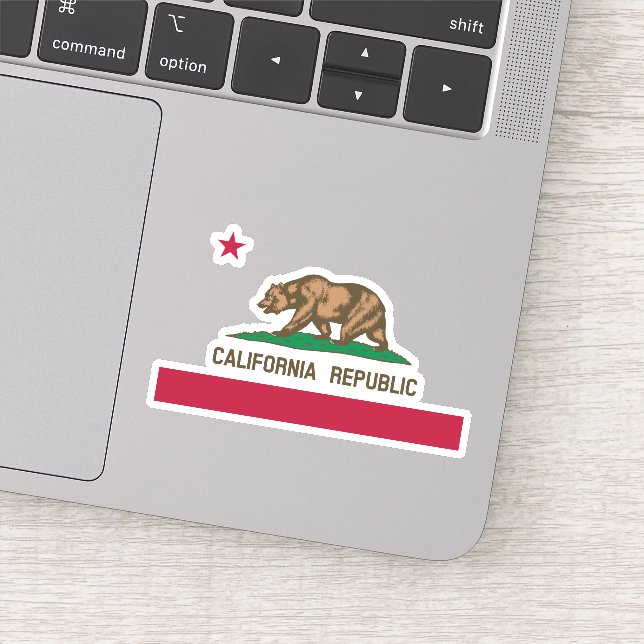 Adesivo California Republic Grizzly Bear e Star Sticker (Detalhe)