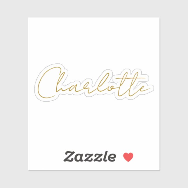 Adesivo Caligrafia Dourada Cor Cinza Personalizada Edição  (Folha)