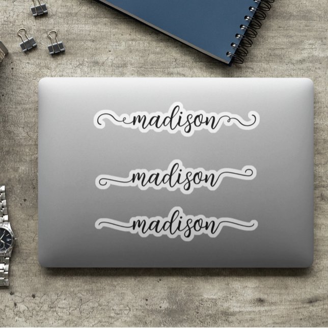Adesivo Caligrafia monográfica do nome de fonte manuscrito (Criador carregado)