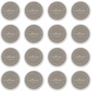 Adesivo Caligrafia personalizável Kraft 6,9 cm 2,72 polega