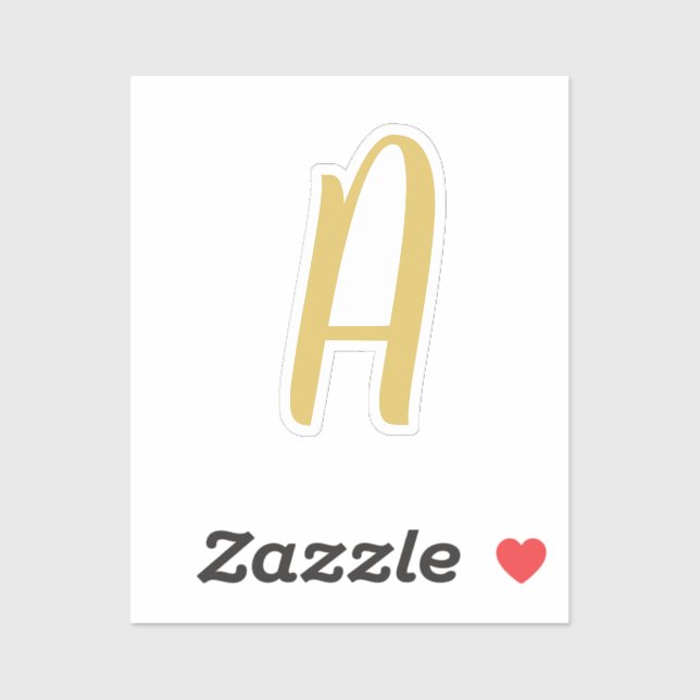 Adesivo Caligrafia profissional do Monograma Dourado Chic (Folha)