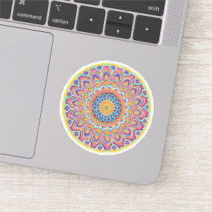 Adesivo Calm Linda e Colorida Floral Mandala