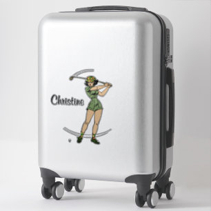Adesivo Calma para o Golfe Pessoal Lady Golfer Green