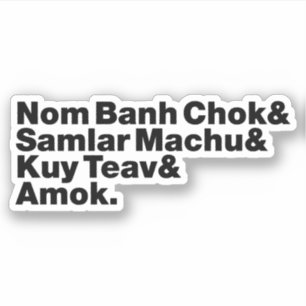 Adesivo Cambojano / Comida Khmer Street