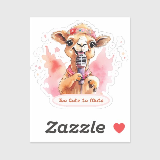 Adesivo Camelo Cute (Folha)