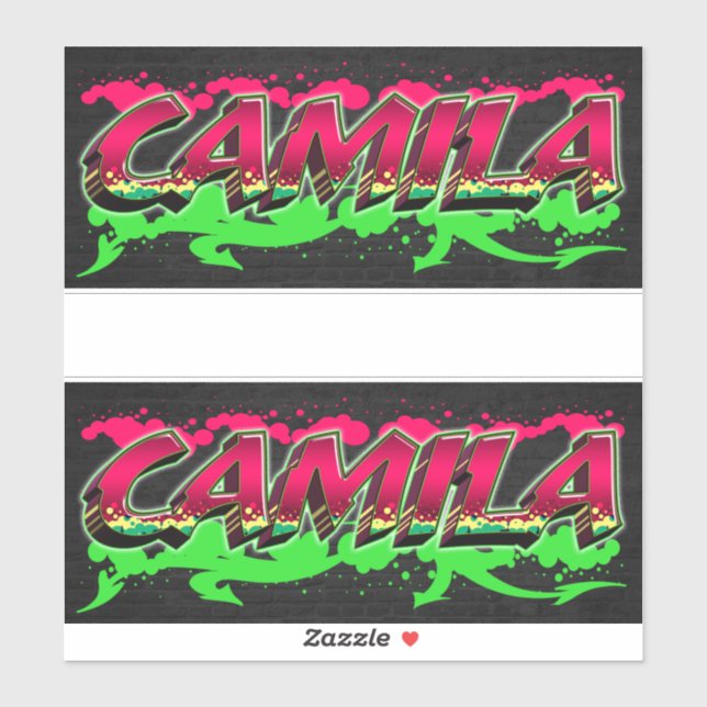 Adesivo Camila Vorname Name Graffiti Aufkleber Sticker (Folha)