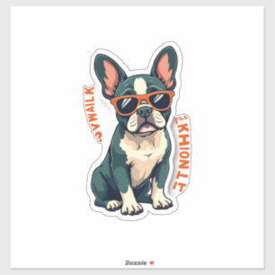 Adesivo Caminhada Vintage Vou Pensar Nisso Bulldog Francês