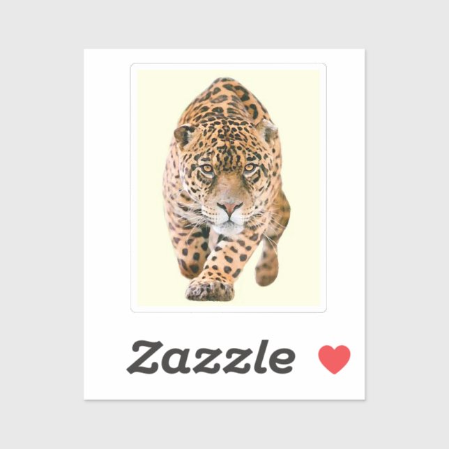 Adesivo Caminhando Olhos de Jaguar (Folha)